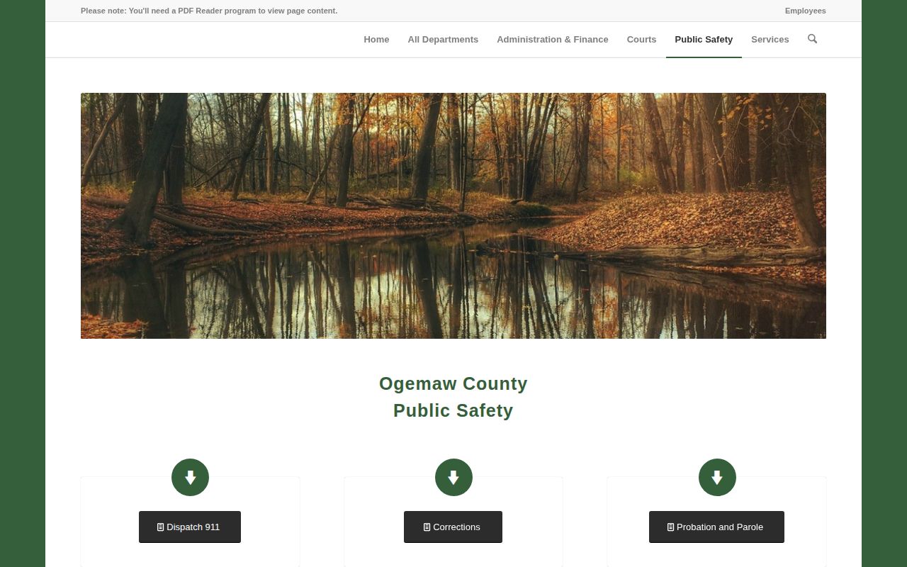 Official Ogemaw County public safety page